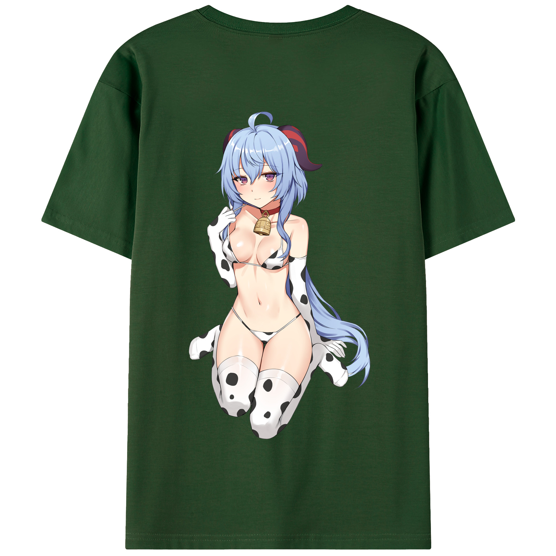 げんし神 甘雨 かんう genshin Ganyu 綿100％半袖Tシャツ（背面プリント）